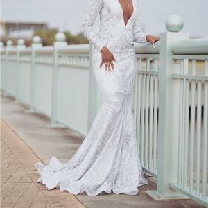 A white prom dress only worn once